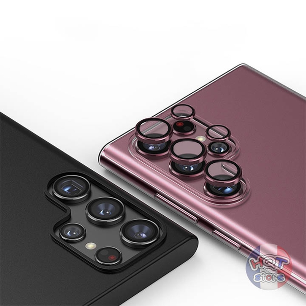 Ốp viền kính bảo vệ 5 camera Lens Protector cho Samsung S22 Ultra