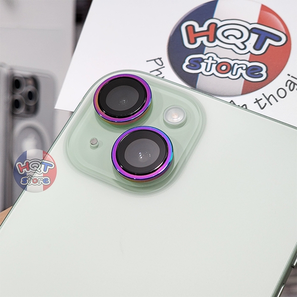Ốp viền kính bảo vệ Camera Hoda Sapphire IPhone 15 Plus / 15