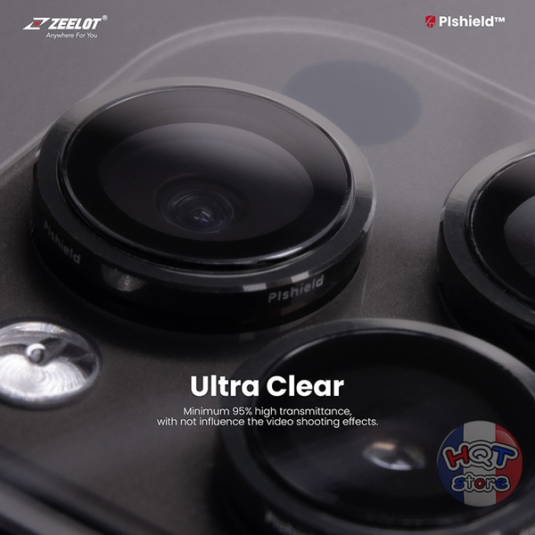 Ốp viền kính bảo vệ Camera ZEELOT PIshield IPhone 15 Pro Max / 15 Pro