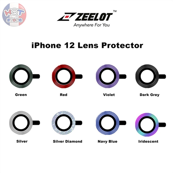 Ốp viền kính bảo vệ Camera ZEELOT Titanium IPhone 12 / 12 Mini / 11