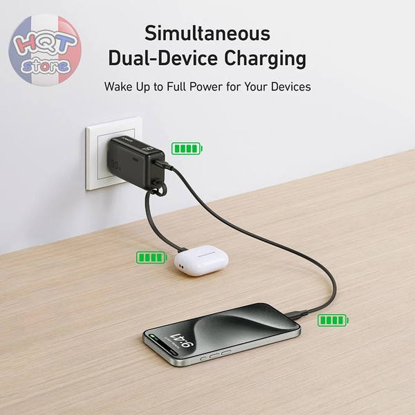 Sạc nhanh pin dự phòng Anker Fusion A1636 5000mah PD 30W cáp Type C
