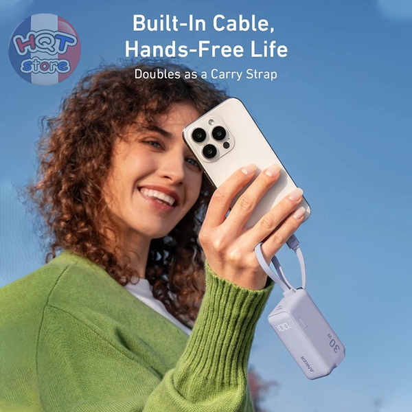 Sạc nhanh pin dự phòng Anker Fusion A1636 5000mah PD 30W cáp Type C