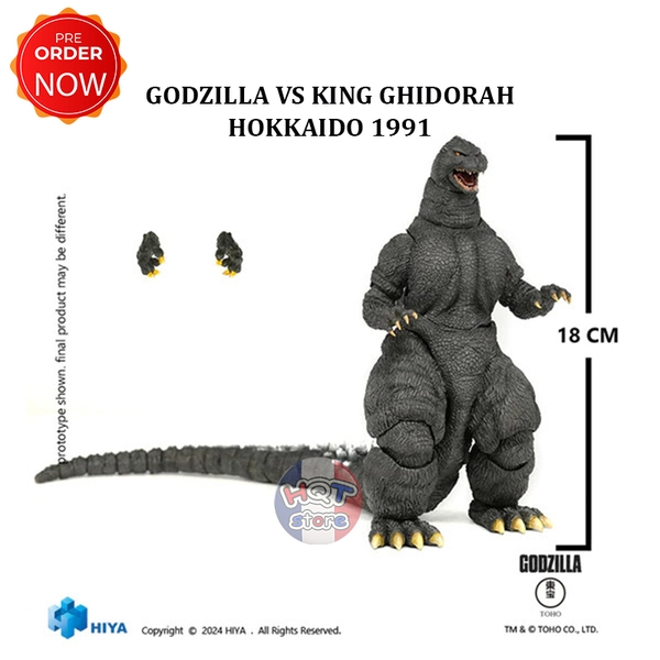 Mô Hình Godzilla Hokkaido 1991 Action Figure HIYA God vs King Ghidorah