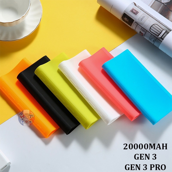 Bao silicon pin sạc dự phòng Xiaomi 20000mah Gen 3 / Gen 3 Pro