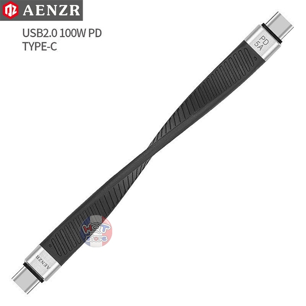 Cáp sạc nhanh Type C to Type C AENZR 14cm USB 2.0 PD 5A 100W