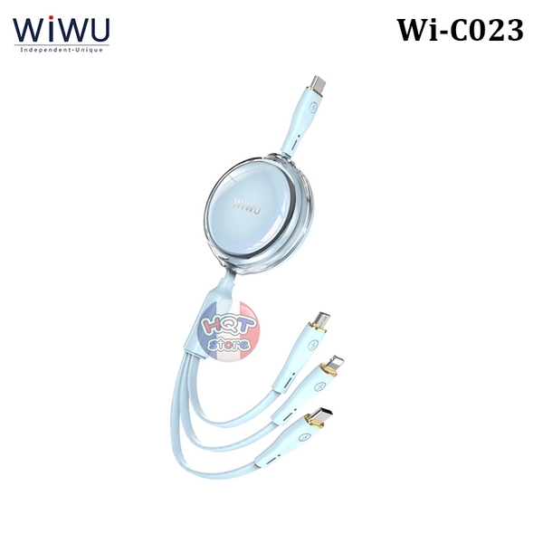 Cáp sạc nhanh WIWU Vigor 100W 3 in 1Wi-C023 USB-C Lightning Micro USB