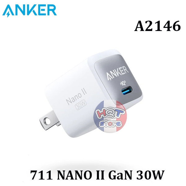 Củ sạc nhanh Anker 711 Nano II 30W GaN A2146 PD / PPS / IQ 3.0 / Nano2