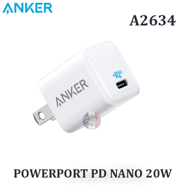 Củ sạc nhanh Anker PowerPort PD Nano 20W A2634 cho IPhone 12 Series
