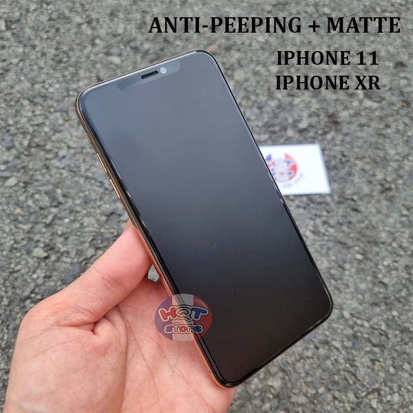 Kính cường lực chống nhìn trộm chống vân tay IPhone 11 / XR