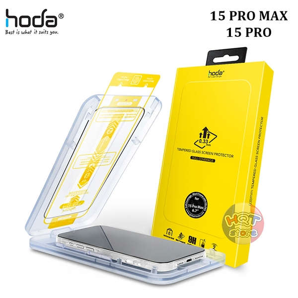 Kính cường lực màn hình HODA CLEAR 2.5D IPhone 15 Pro Max / 15 Pro