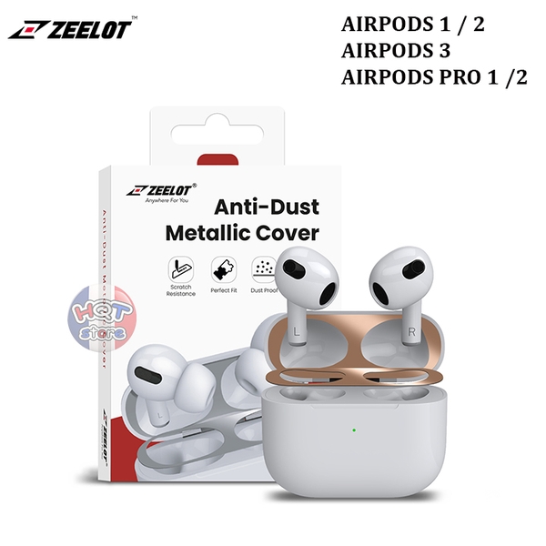 Miếng dán kim loại chống bụi ZEELOT cho tai nghe Airpods