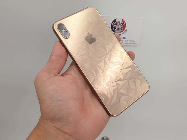 Miếng dán mặt lưng 3D vân kim cương cho Iphone XS Max / XR