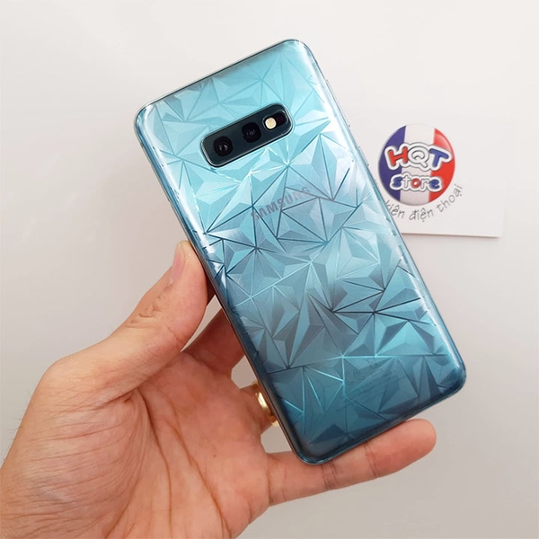 Miếng dán mặt lưng 3D vân kim cương cho Samsung S10E