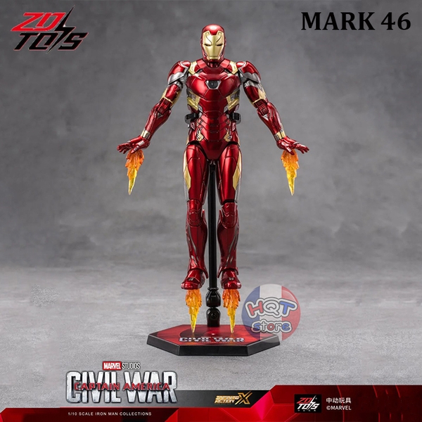 Mô hình iRon Man Mark 46 ZD Toys tỉ lệ 1/10 MK46 Mark XLVI Civil War