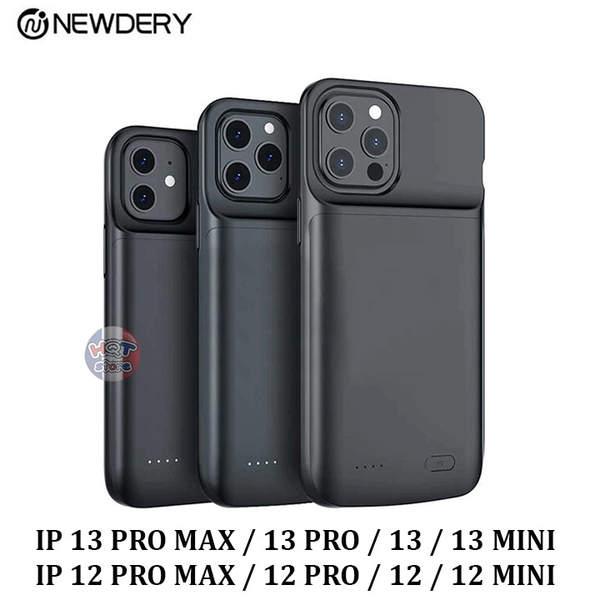 Ốp lưng kiêm pin sạc dự phòng Newdery IPhone 13 Pro Max / 13 Pro / 13 / 13 Mini / 12 Pro Max / 12 Pro / 12 / 12 Mini