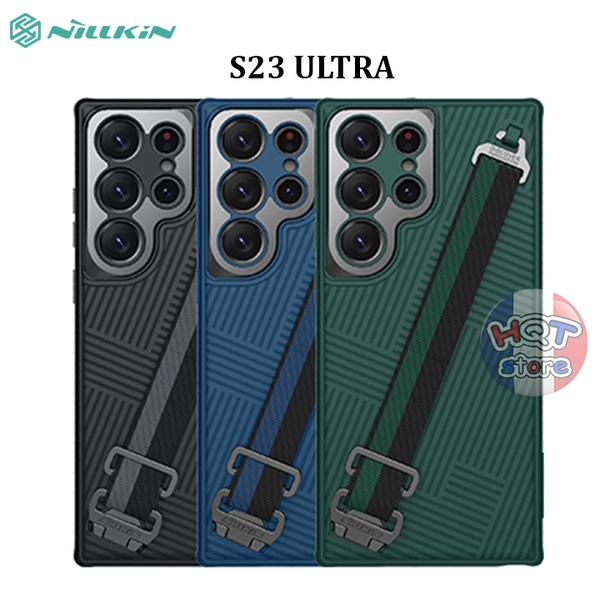 Ốp chống sốc Nillkin Strap Case Samsung S23 Ultra có dây đeo rãnh tay