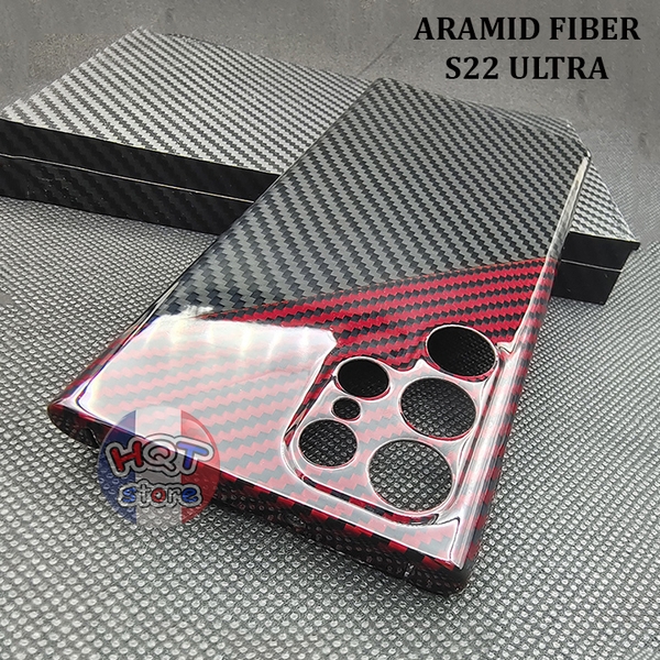 Ốp lưng Aramid Fiber Case cho S22 Ultra sợi carbon siêu mỏng nhẹ