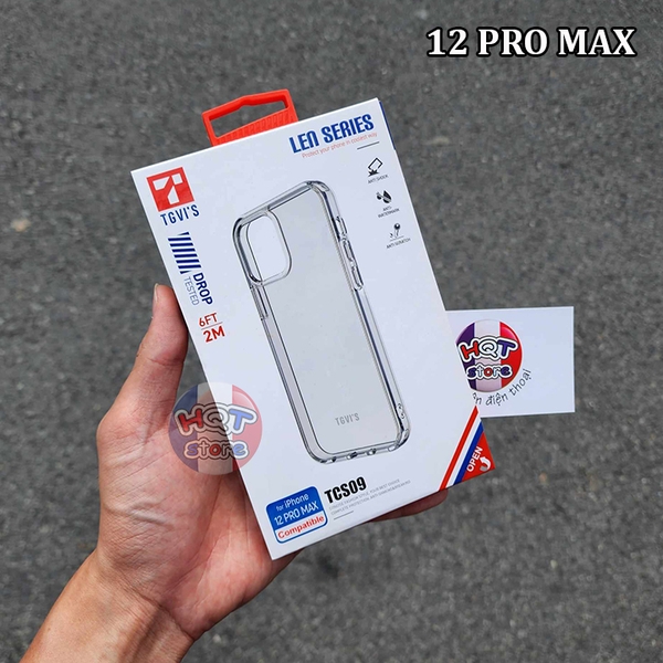 Ốp lưng chống sốc trong suốt TGVI'S Len Series IPhone 12 Pro Max