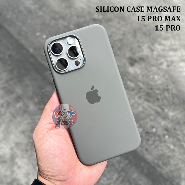 Ốp lưng chống bám bẩn Silicon Case Magsafe IPhone 15 Pro Max / 15 Pro