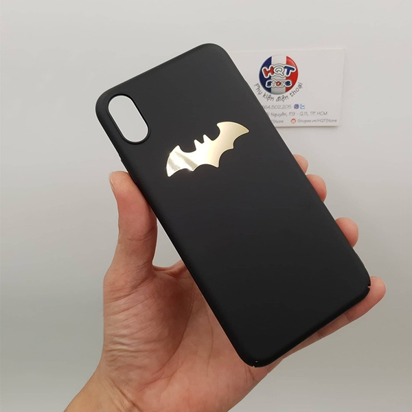 Ốp lưng chống bám vân tay logo Batman cho Iphone XS Max