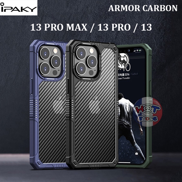 Ốp lưng chống sốc IPaky Armor Carbon IPhone 13 Pro Max / 13 Pro / 13