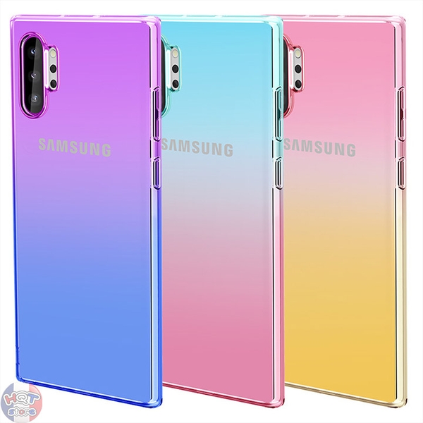 Ốp lưng dẻo trong suốt 7 màu Gradient Samsung Note 10 Plus / Note 10