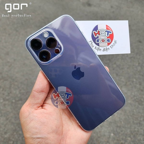 Ốp lưng dẻo trong suốt Gor Nature IPhone 14 Pro Max 14 Pro 14 Plus 14