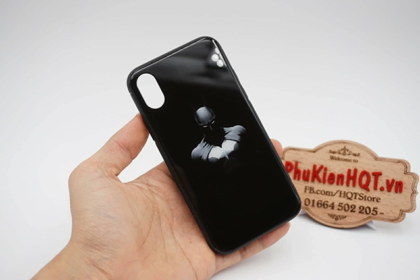 Ốp lưng kính 9H Batman cho Iphone X / 7 / 8