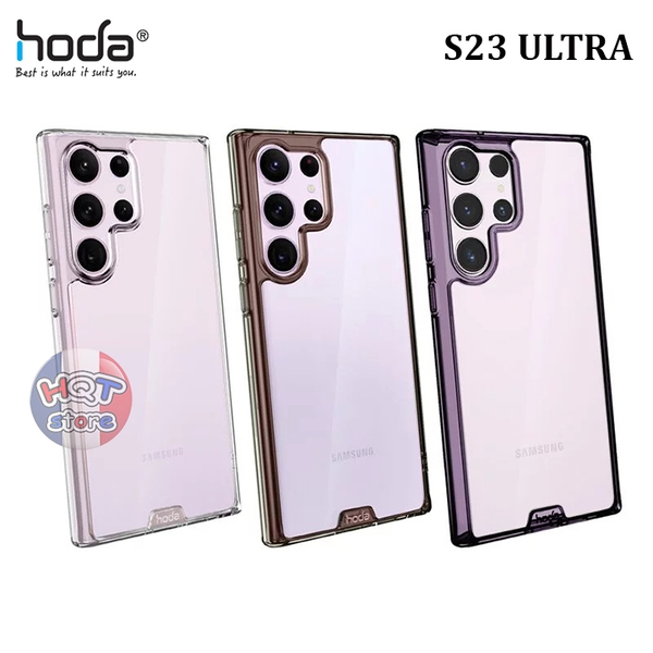 Ốp lưng kính cường lực HODA Crystal Pro Glass Case Samsung S23 Ultra