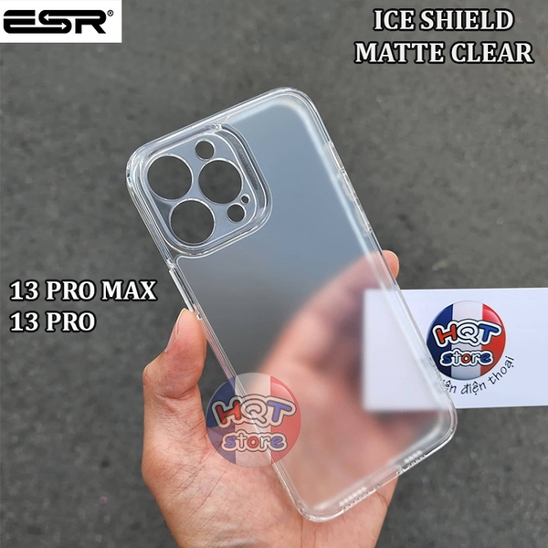 Ốp lưng kính nhám ESR ICE SHIELD MATTE CLEAR IPhone 13 Pro Max 13 Pro