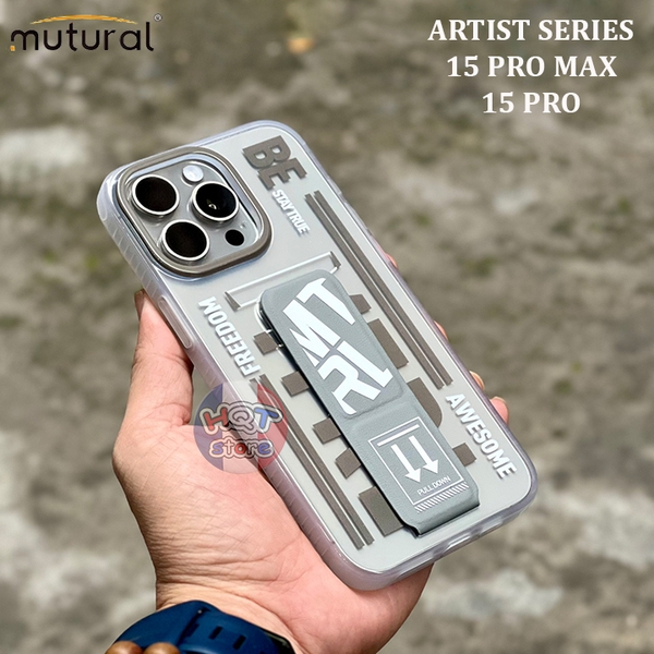 Ốp lưng Mutural Artist Series iPhone 15 Pro Max / 15 Pro có giá đỡ