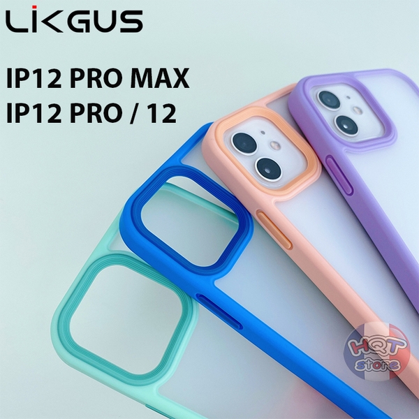 Ốp lưng nhám chống vân tay Likgus Frosted IPhone 12 Pro Max 12 Pro 12