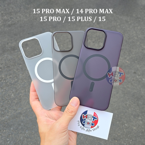 Ốp lưng PC Matte Magsafe iPhone 15 Pro Max 14 Pro Max 15Pro 15 Plus 15