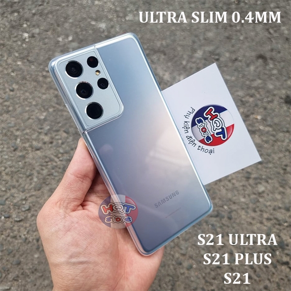 Ốp lưng siêu mỏng trong suốt Ultra Slim 0.4mm S21 Ultra S21 Plus S21