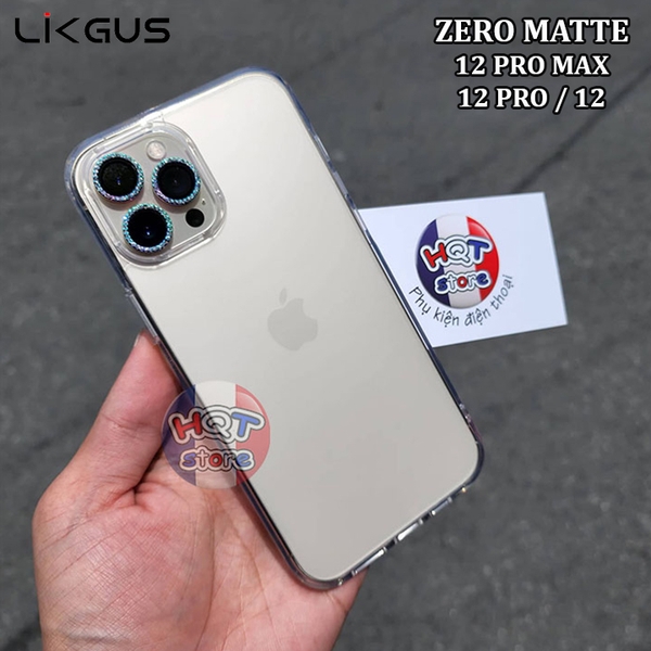 Ốp lưng trong nhám Likgus Zero Matte IPhone 12 Pro Max / 12 Pro / 12