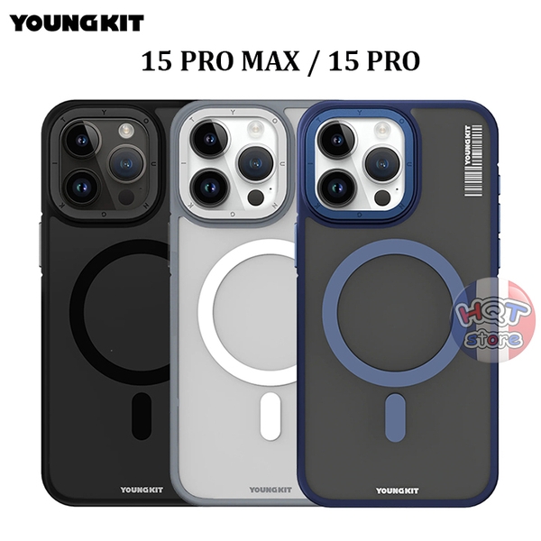 Ốp lưng Youngkit Rock Sand Skin Feel Magsafe iPhone 15 Pro Max 15 Pro
