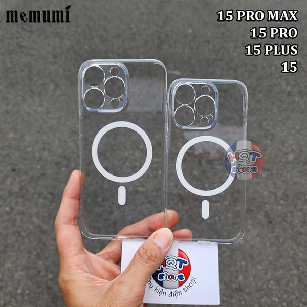 Ốp trong Memumi Crystal Magsafe IPhone 15 Pro Max 15 Pro 15 Plus 15