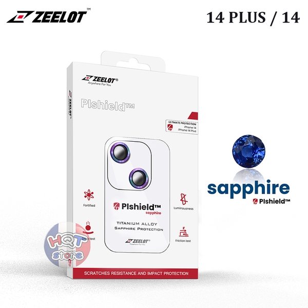 Ốp viền kính bảo vệ Camera ZEELOT Plshield Sapphire IPhone 14 Plus 14