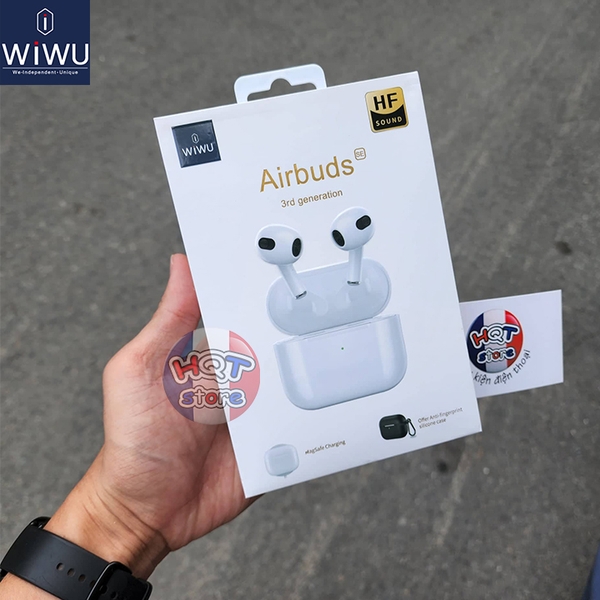 Tai nghe Bluetooth WiWU Airbuds 3 SE hỗ trợ sạc không dây (kèm ốp)