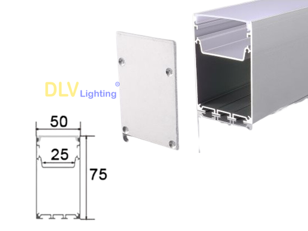 Thanh nhôm cho đèn led 5075B (DLV-5075B)