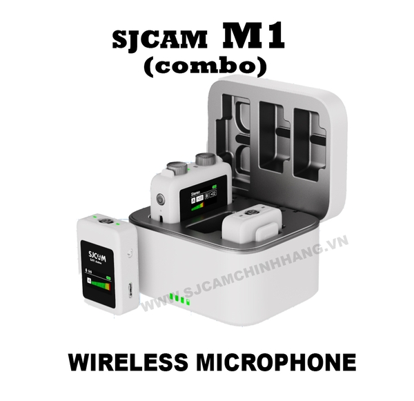 Thiết bị thu âm M1 SJCAM Wireless Microphone (TX + TX + RX)