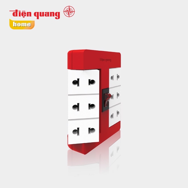 Ổ cắm Xoay 90° Điện Quang ĐQ ESK RT 6 ( 6 lỗ, nhiều màu )