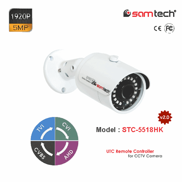 Camera 5.0 Megapixels STC-5518HK công nghệ 4 trong 1 : TVI - AHD - CVI - CVBS