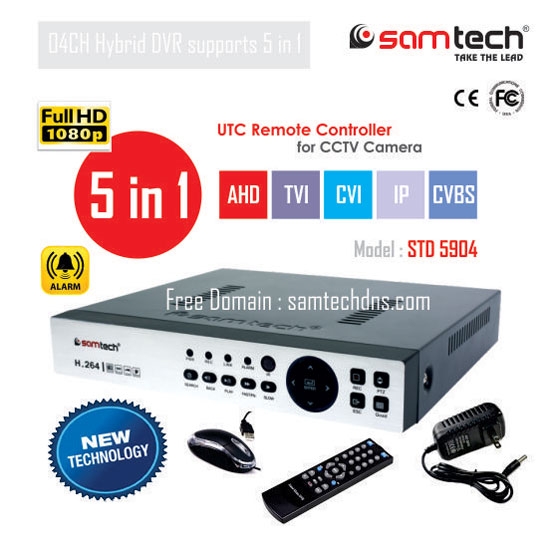 Đầu ghi 4 kênh 5 trong 1 STD-5904 ghi Full HD 1080P