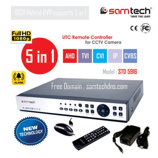 Đầu ghi 16 kênh 5 trong 1 STD-5916 ghi Full HD 1080P