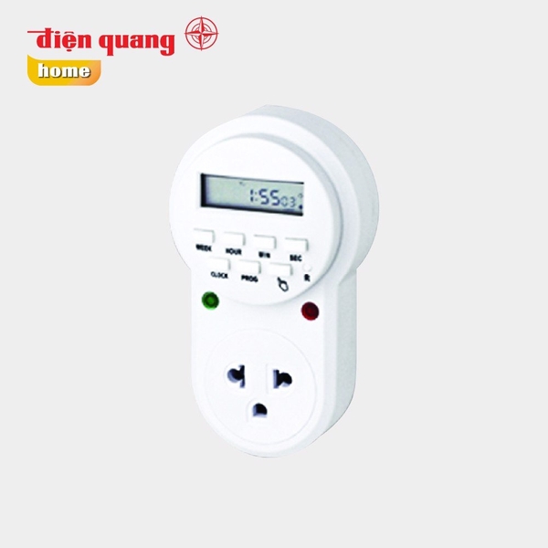 Ổ cắm hẹn giờ ĐQ ESK DT12 W 13 chính hãng Điện Quang