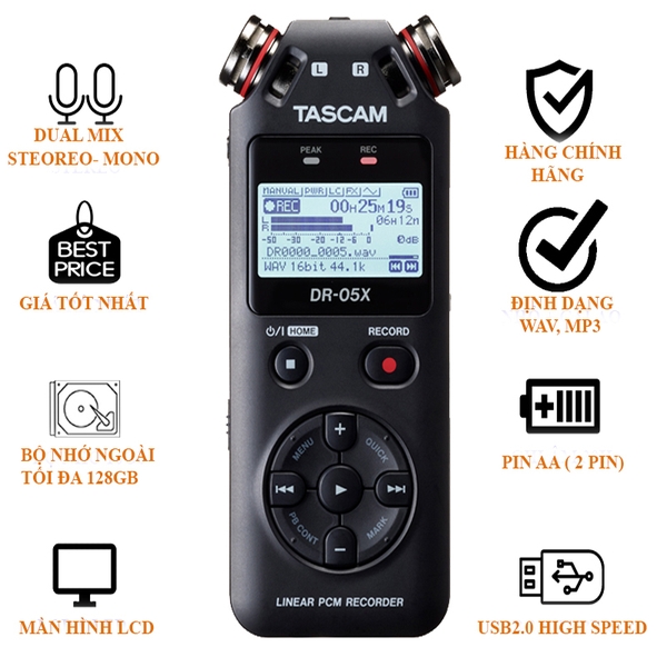 Máy Ghi Âm TASCAM DR-05X