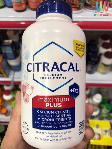 Viên uống bổ sung CANXI  CITRACAL Maximum Calcium citrate + D3 280v(đủ Bill Mỹ)