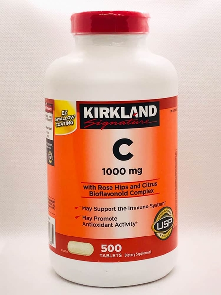 Viên bổ sung C hỗ trợ hệ miễn dịch Kirkland Signature Vitamin C 1,000mg 500 viên