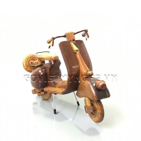 Mô Hình Xe Vespa Gỗ (Gỗ Nâu)